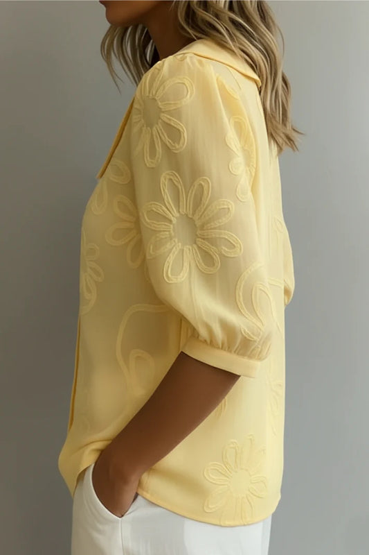 Aurora - Blusa bordado floral