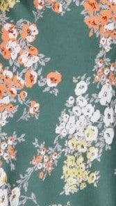 Amélie - Vestido Floral Esmeralda