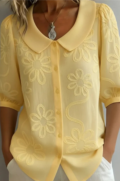Aurora - Blusa bordado floral