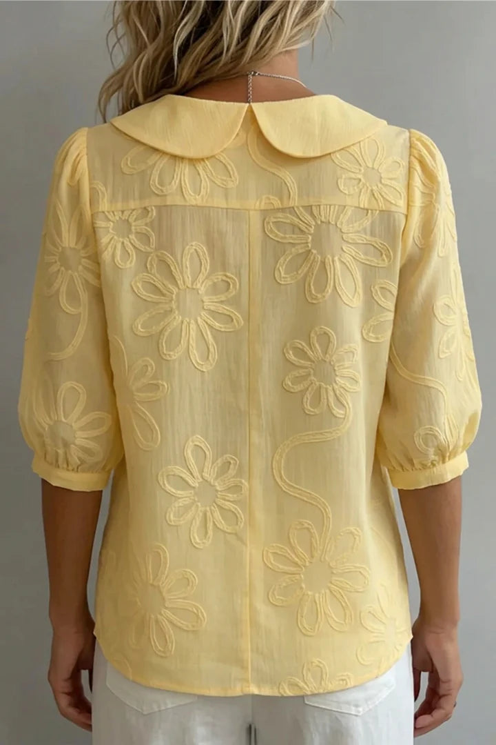 Aurora - Blusa bordado floral