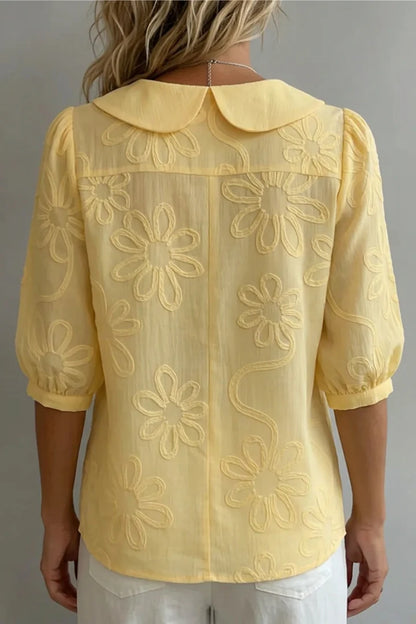 Aurora - Blusa bordado floral