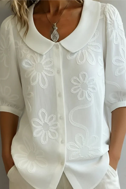 Aurora - Blusa bordado floral