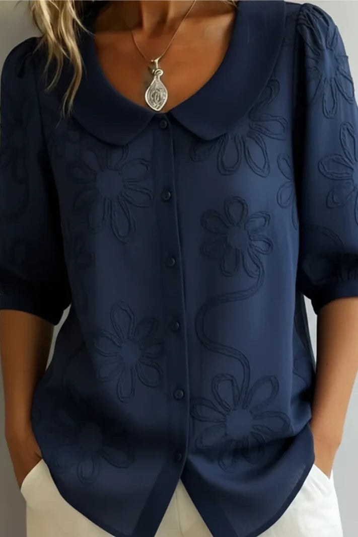 Aurora - Blusa bordado floral